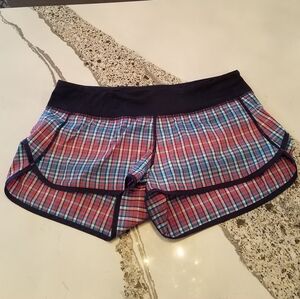 Lululemon Rad Plaid speed shorts size 8